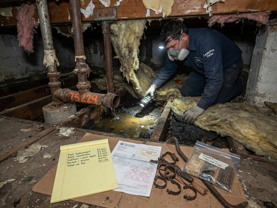 Cost Variables for Hidden Leak Repair in 75229 Older Homes